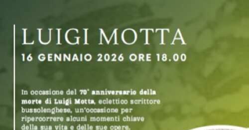 Bussolengo ricorda il suo scrittore Luigi Motta nel 70° anniversario della morte