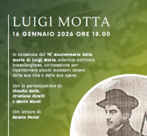 Bussolengo ricorda il suo scrittore Luigi Motta nel 70° anniversario della morte